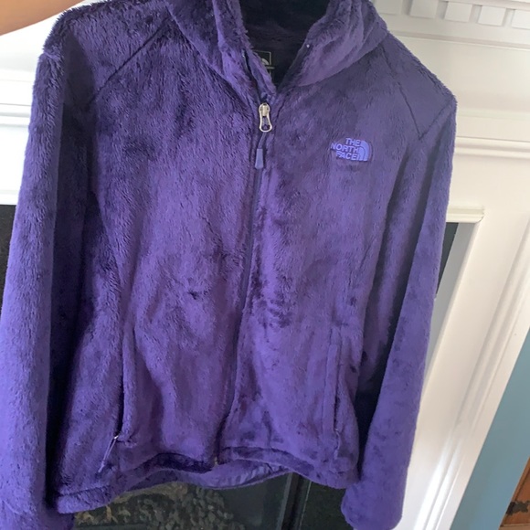 The North Face Women's Printed Osito 1/4 Zip Hoodie Purple Size X-Small